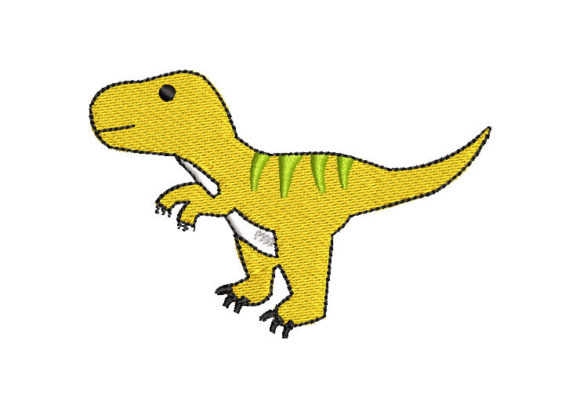 Animated Dinosaur Embroidery