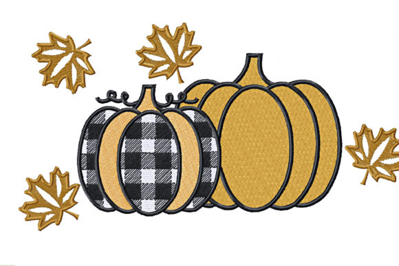 Autumn Pumpkins Embroidery Design