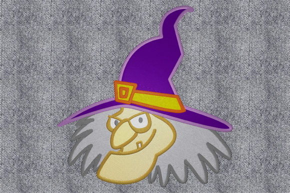 Halloween Witch Embroidery Design