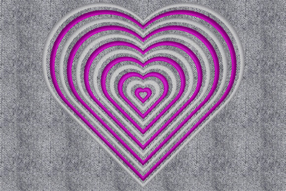 Heart in Heart Embroidery Design