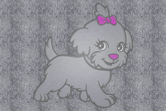 Little Dog Embroidery Design