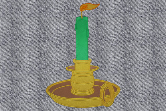 Old Candle Embroidery Design