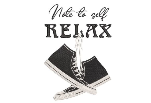 Sneakers and Quote Embroidery