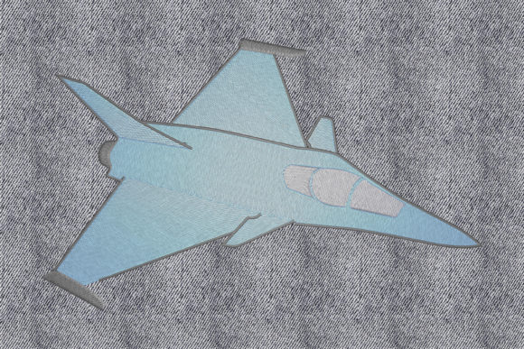 War Plane Embroidery Design